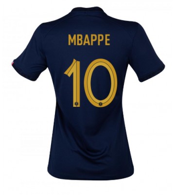 Frankrike Kylian Mbappe #10 Hemmatröja Dam VM 2022 Kortärmad